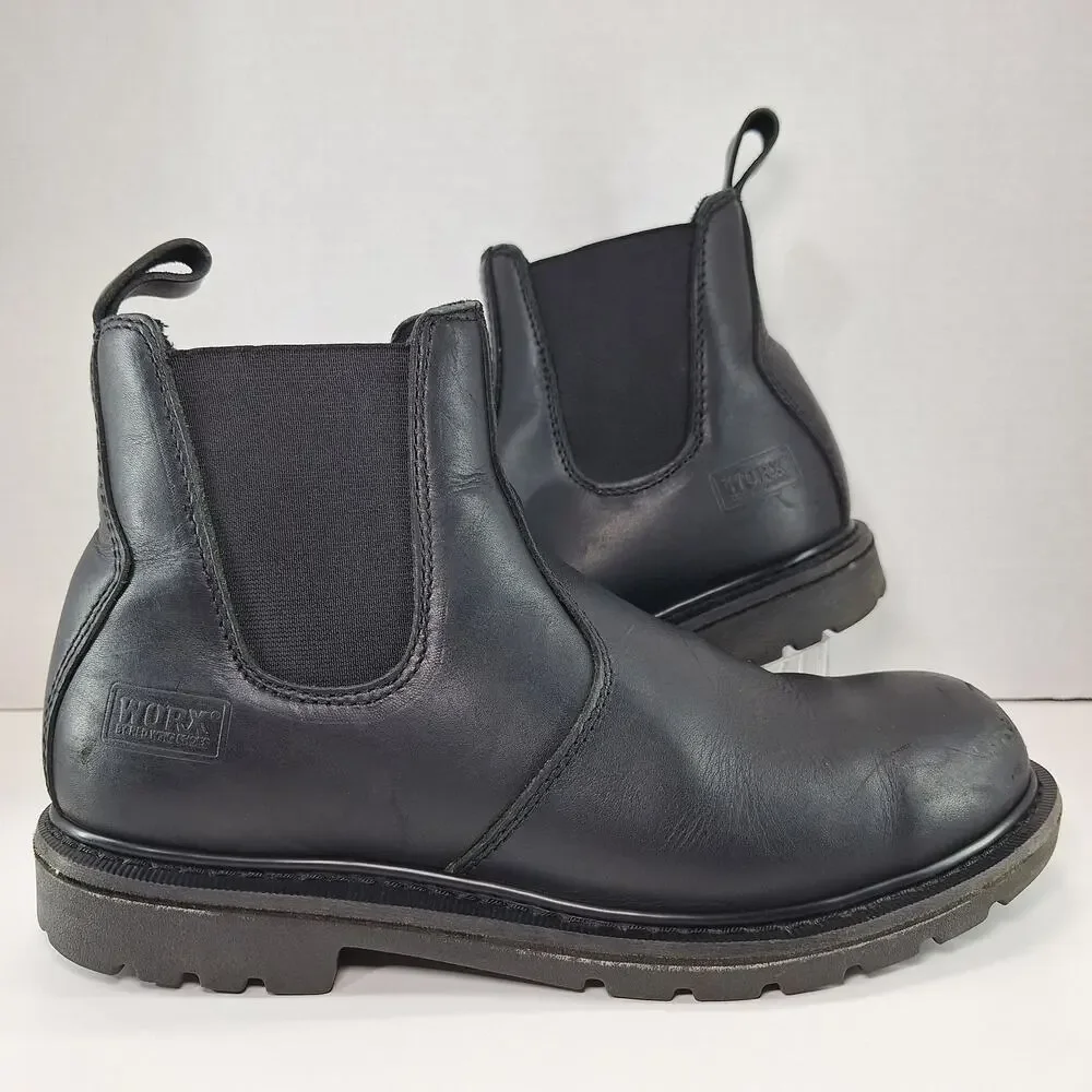 Red Wing Shoes Worx 5424 Joist Mens 12M Black Chelsea Steel Toe Work Boots